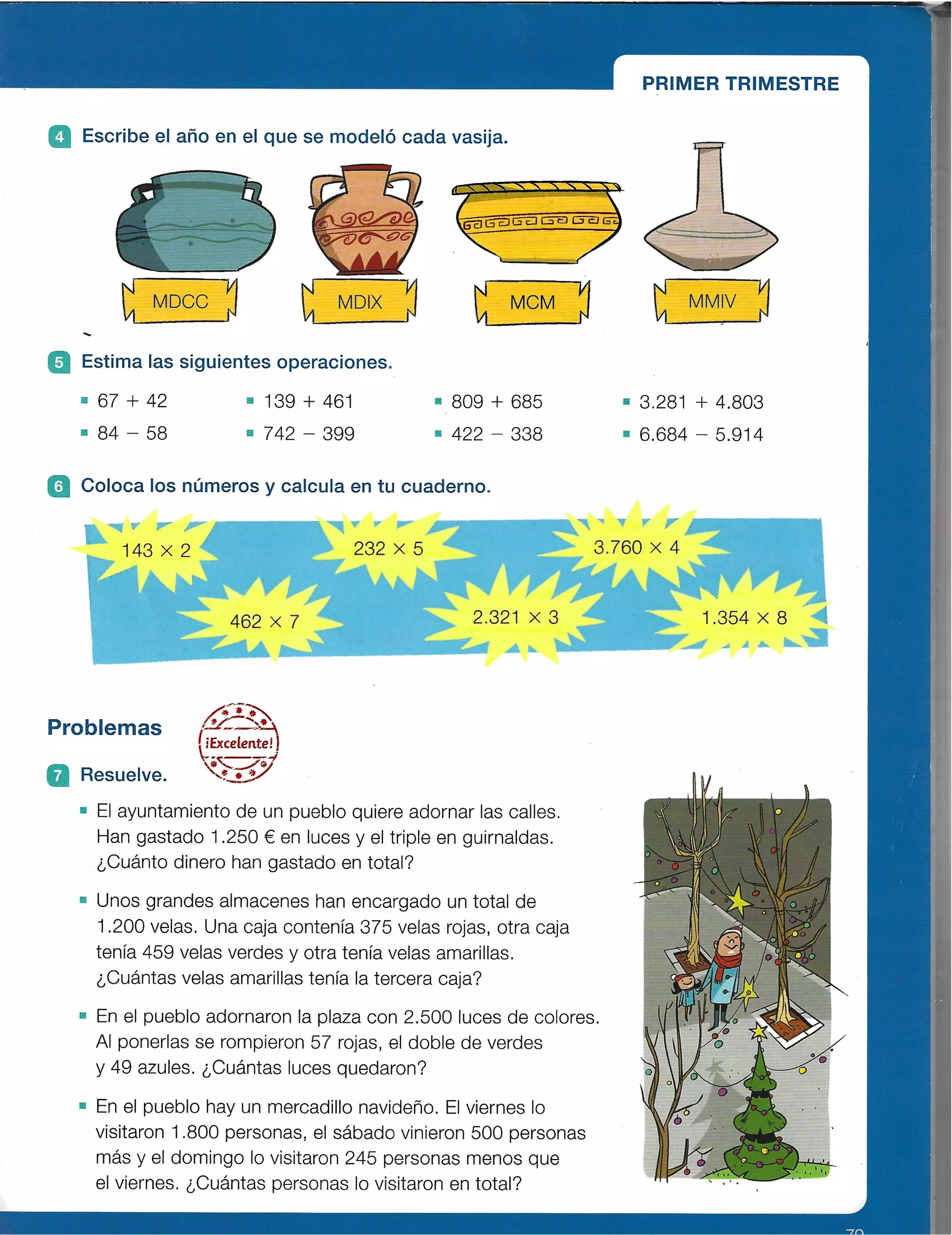 Matematicas repaso 1 trimestre SANTILLANA 3 PRIMARIA | PDF