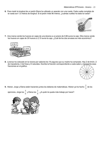 Matematicas repaso sexto de primaria | PDF