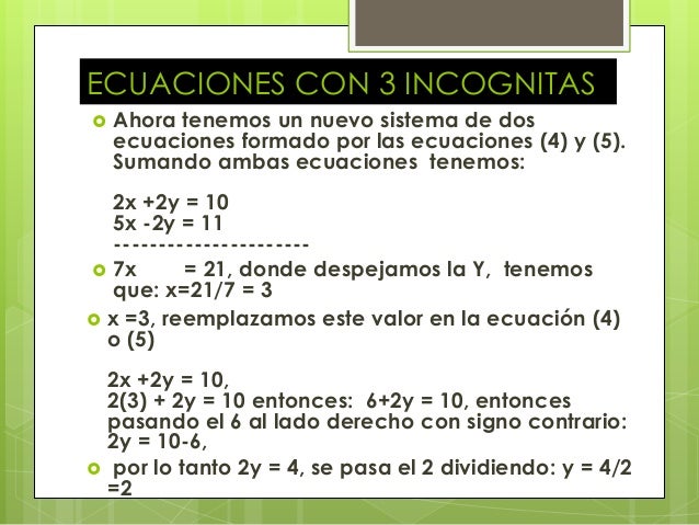 TUTORIAL: COMO RESOLVER ECUACIONES CON 3 INCÓGNITAS POR EL MÉTODO DE