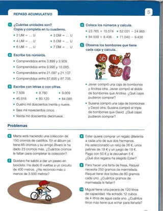 Matemáticas tema 5 SANTILLANA 3 PRIMARIA | PDF