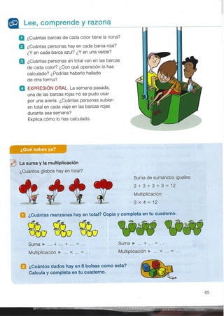 Matemáticas tema 5 SANTILLANA 3 PRIMARIA | PDF