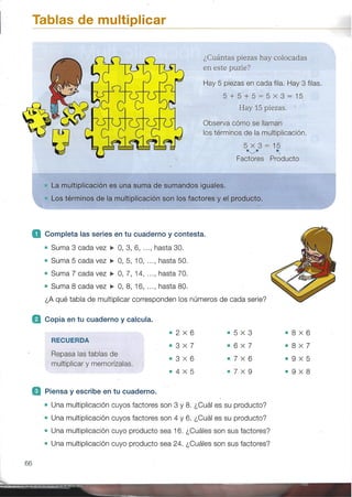 Matemáticas tema 5 SANTILLANA 3 PRIMARIA | PDF