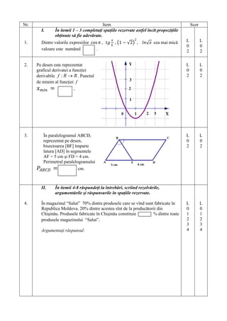 Matematica test ro__r_ | PDF
