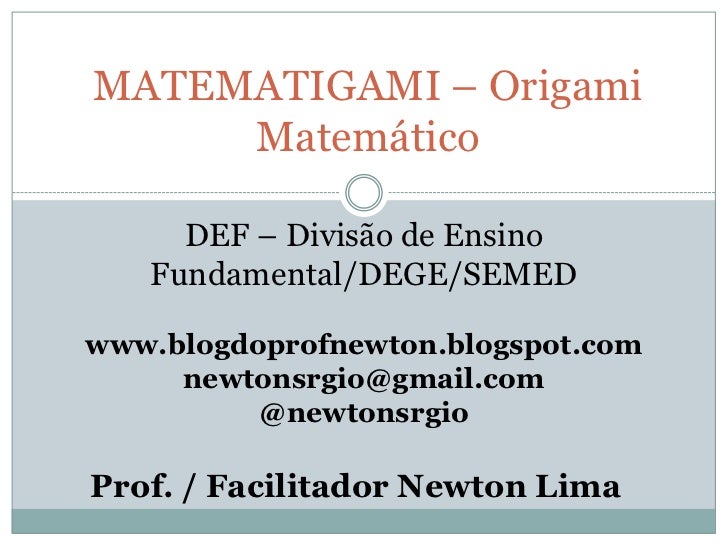 Matematigami Origami Matemático2