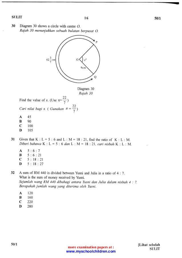 Matematik kertas-1-2-ppt-tingkatan-3-perak-2010