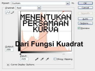 Menentukan Persamaan Kurva Dari Fungsi Kuadrat 