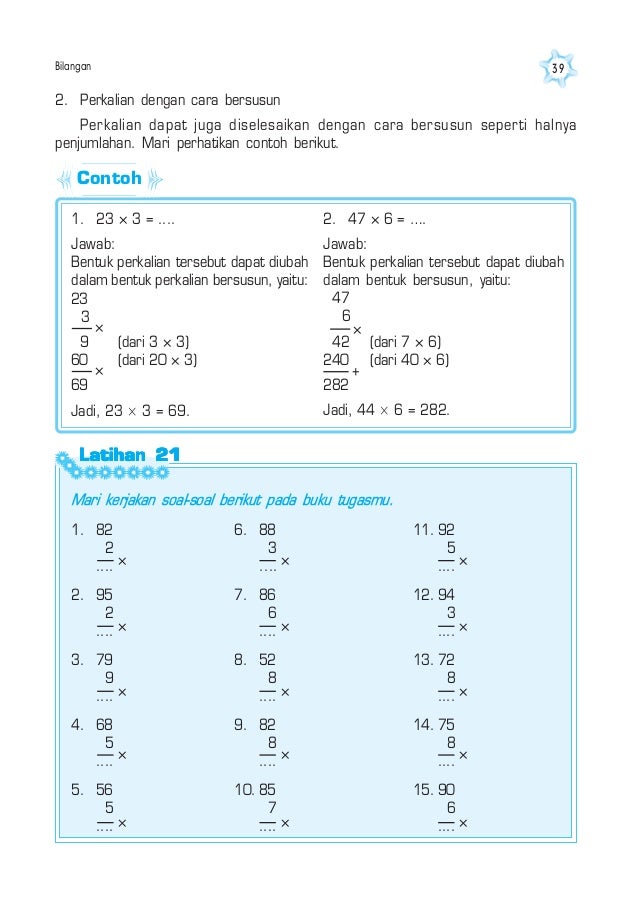 Contoh Soal Perkalian Bersusun Panjang Doc Soalkunci