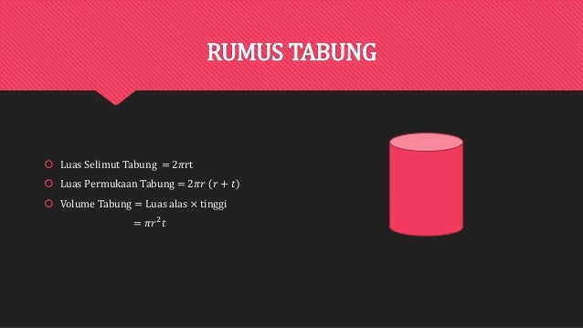  RUMUS BANGUN RUANG SISI LENGKUNG