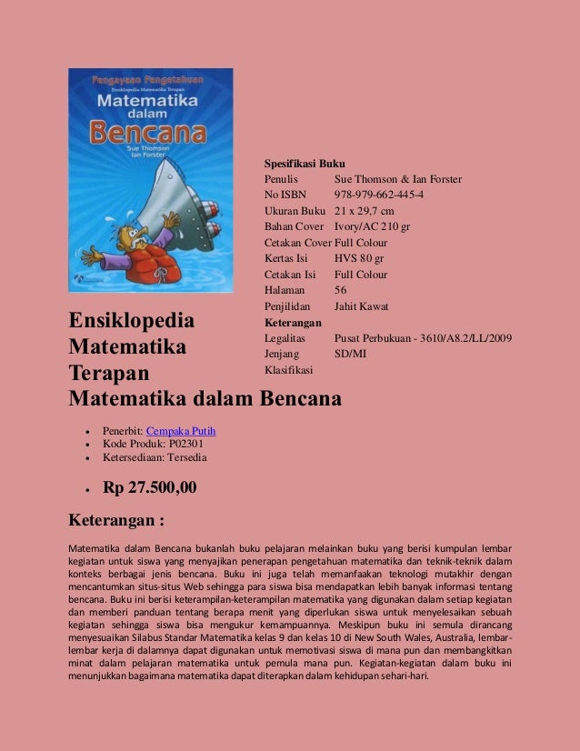 Buku Pengayaan Matematika dipasarkan oleh CV. Nusantara 