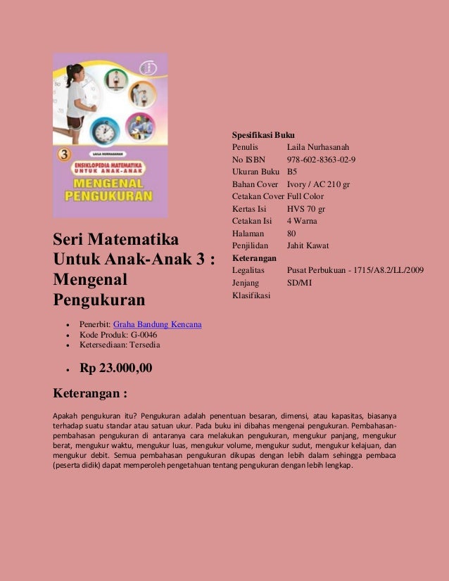 Buku Pengayaan Matematika dipasarkan oleh CV. Nusantara 