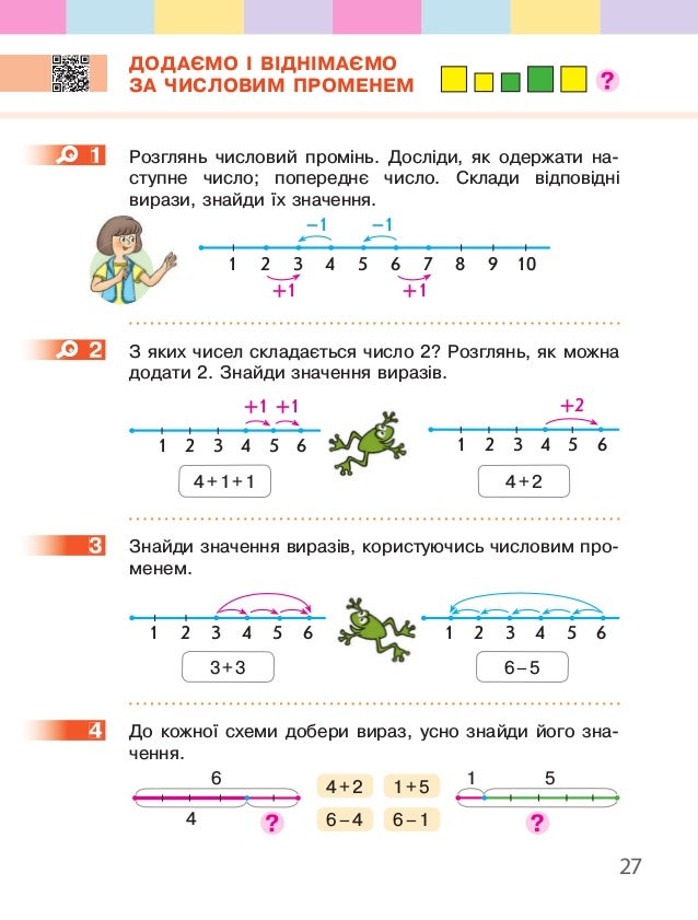 Математика 1 клас Скворцова С.О., Онопрієнко О. В.