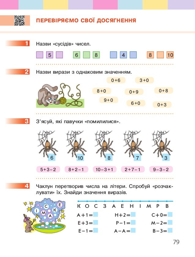 Математика 1 клас Скворцова С.О., Онопрієнко О. В.