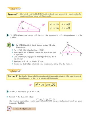 Teoremat E Rrethit Matematika 8 alb | PDF