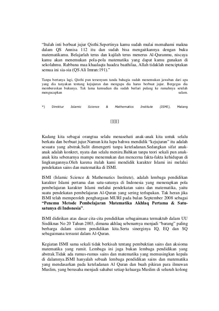 Soal Matematika Islami Helmi Kediris