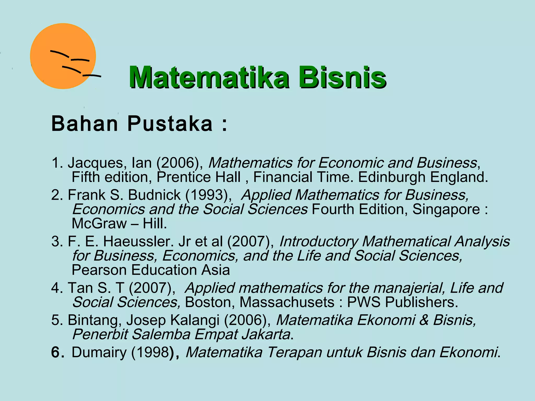 Matematika bisnis1 | PPT