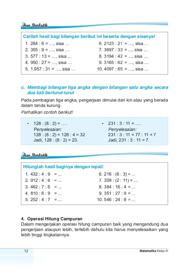 Matematika Bse Kelas 4 Suparti