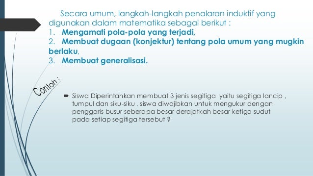 Penalaran Deduktif dan Indukitf untuk pembelajaran 