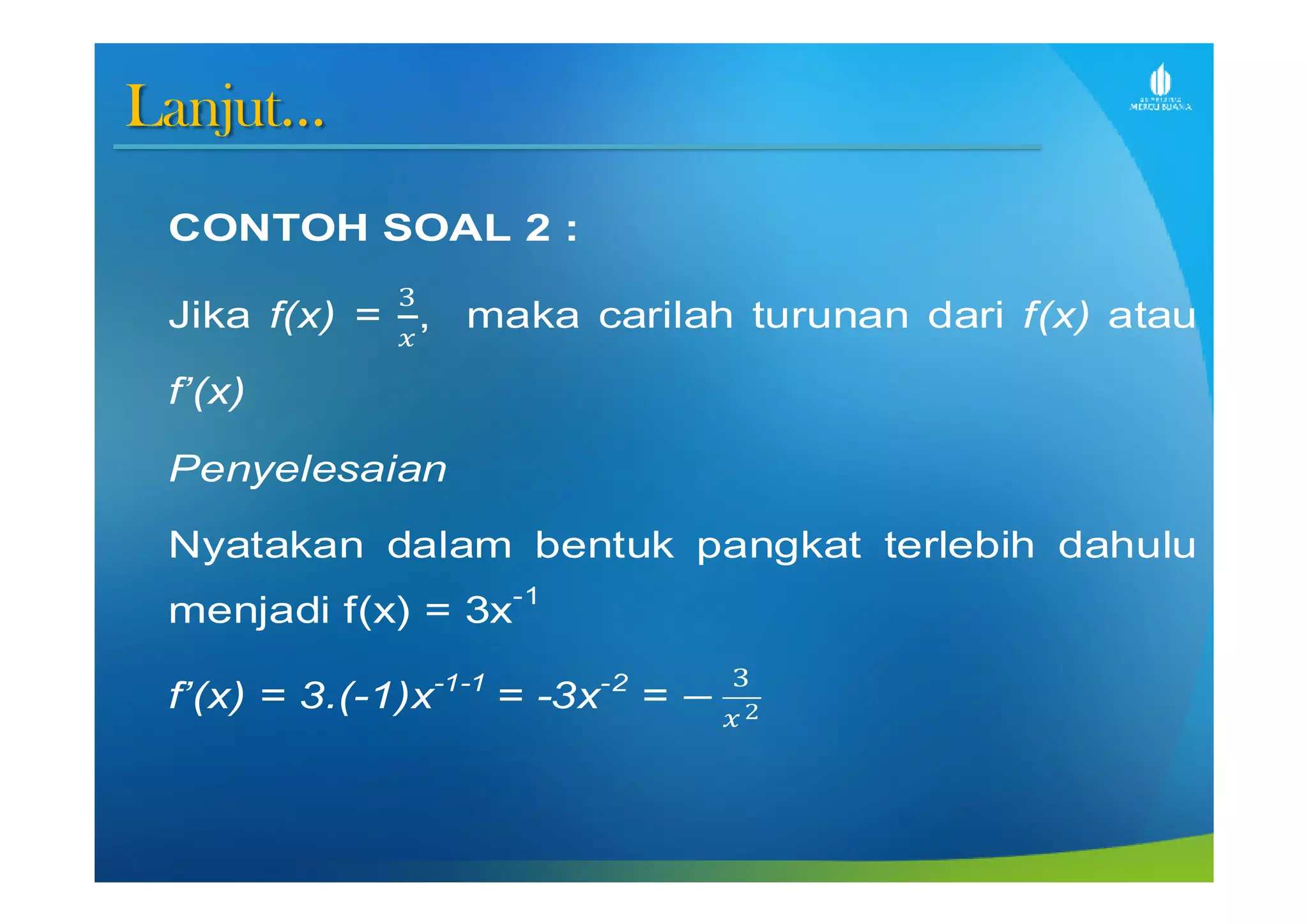 Konsep Turunan | PDF