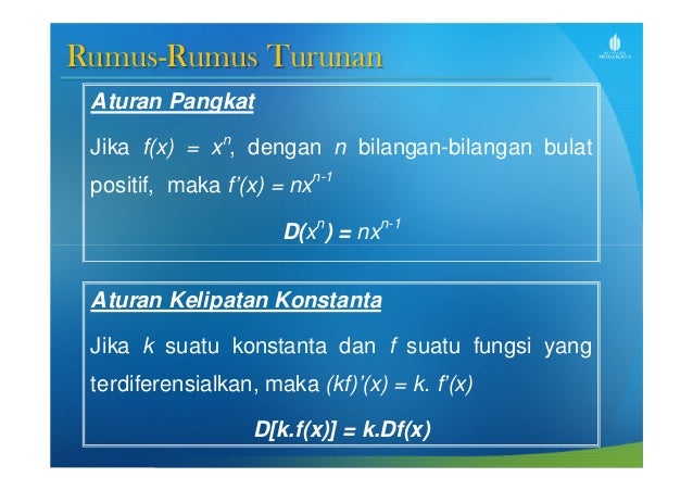 Aturan Rantai Pada Turunan