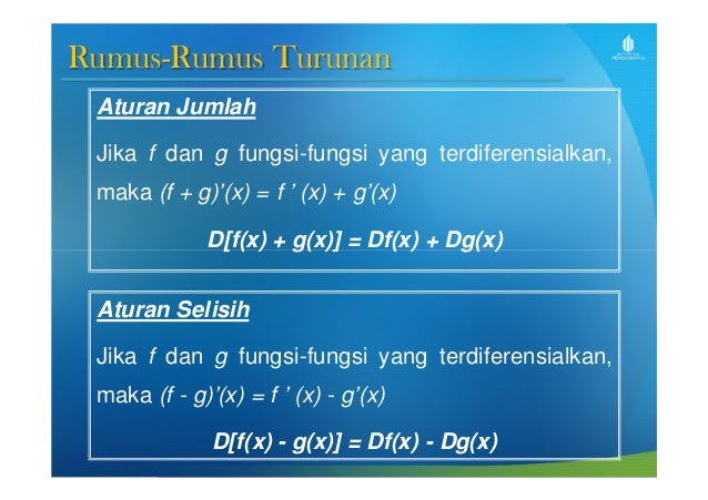 24 Contoh Soal Turunan Aturan Selisih Kumpulan Contoh Soal