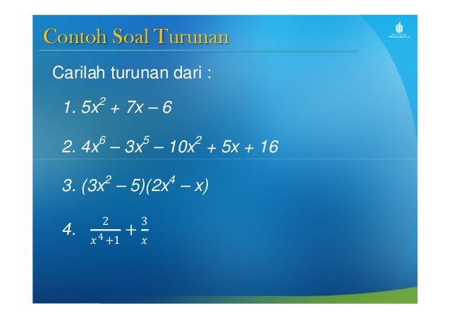 Aturan Rantai Pada Turunan