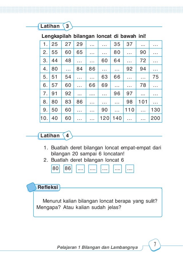 Latihan Soal Matematika Kelas 1 Sd Bilangan Loncat Unduh