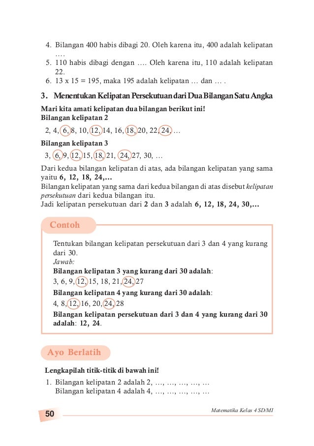 Matematika Untuk Sd Mi Kelas 4 Fatkul Anam Maria Pretty Tj Su