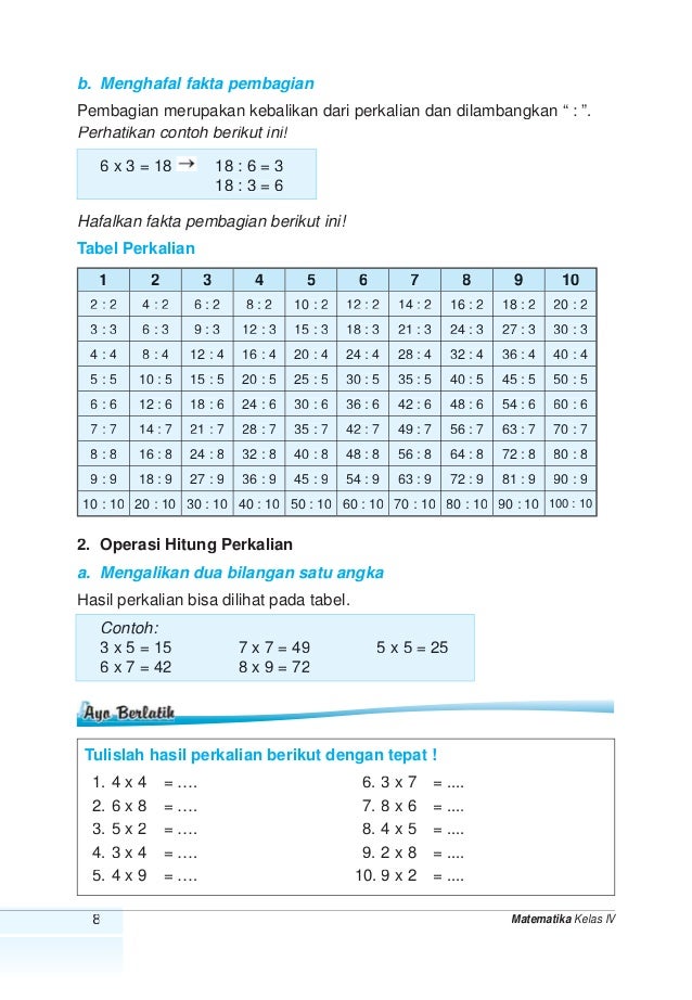 Matematika Untuk Sd And Mi Kelas 4 Suparti Broto