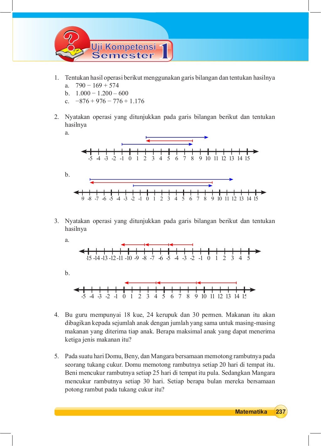 Matematika kelas 7 semester 1 kurikulum 2013