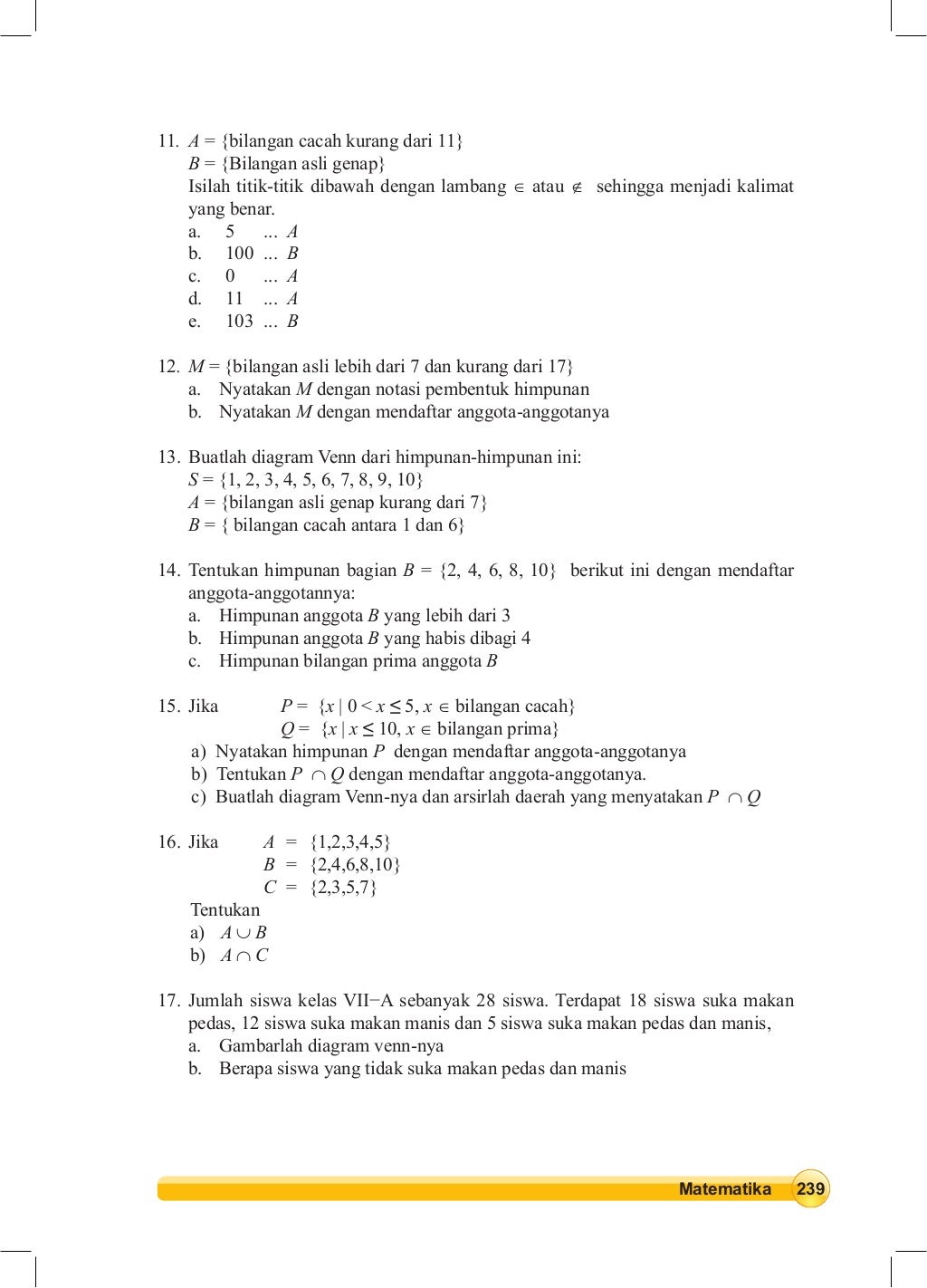 Matematika kelas 7 semester 1 kurikulum 2013