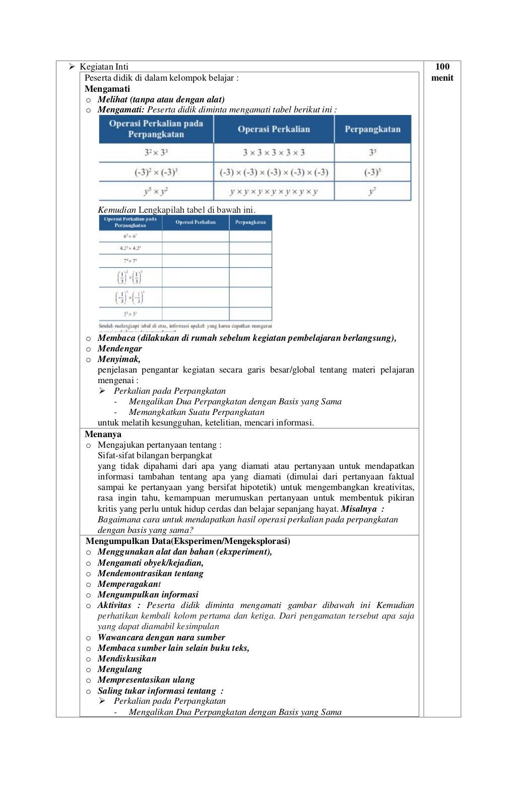 RPP Matematika SMP Kelas IX