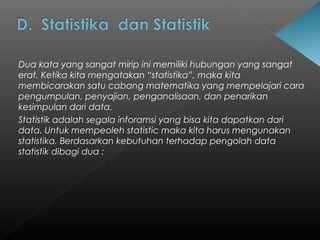 MATEMATIKA Statisika Peluang Trigonometri Lingkaran | PPT