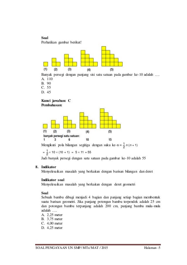 Banyak Persegi Pada Gambar Berikut Adalah Dengan