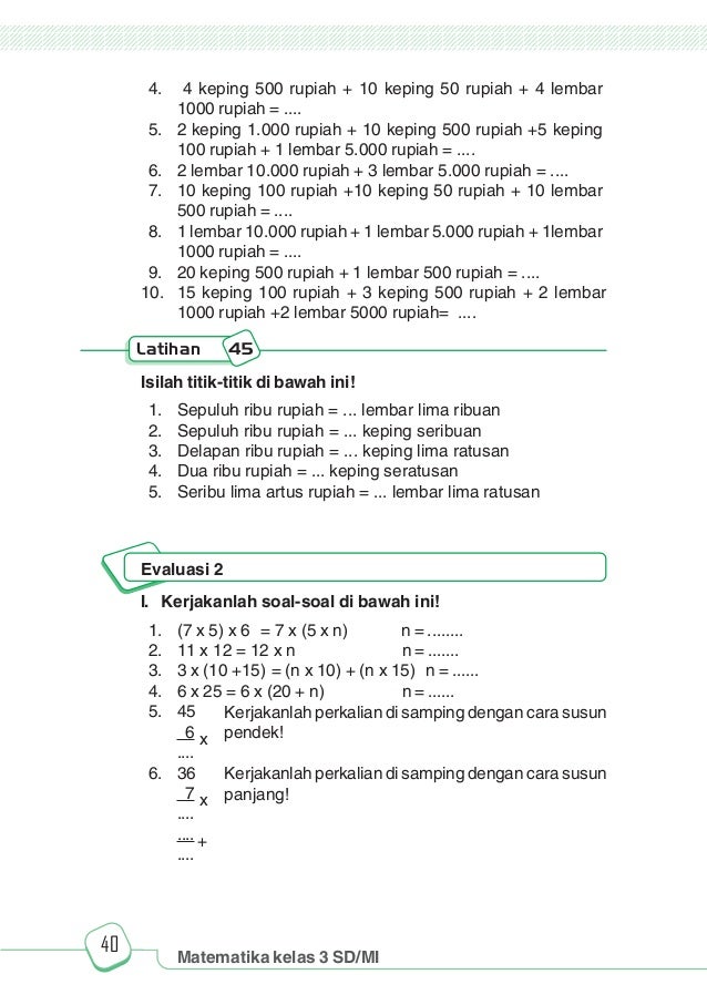 Soal-Soal Matematika Kelas 6 Sd Tentang Pembaian Ribuan Kunci Jawaban