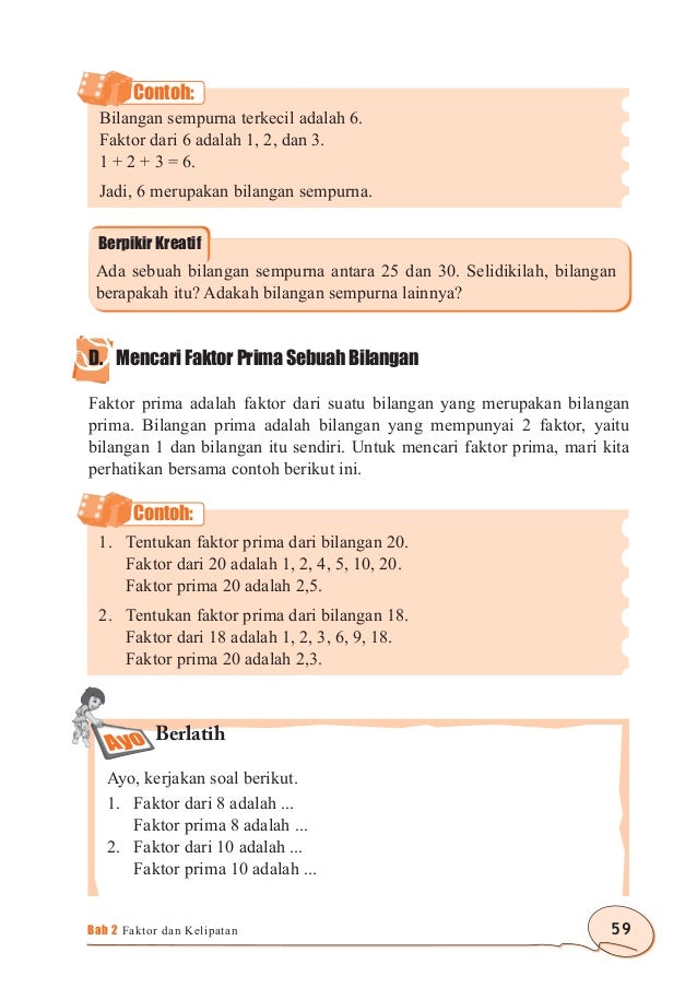 Contoh Soal Bilangan Prima Kelas 4 Sd