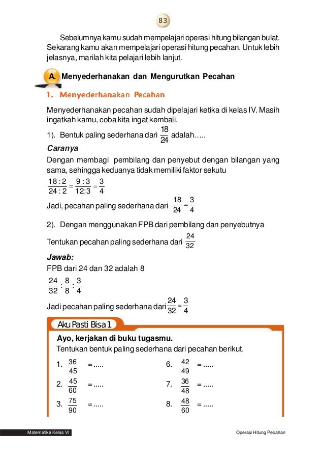 Matematika untuk kelas 6