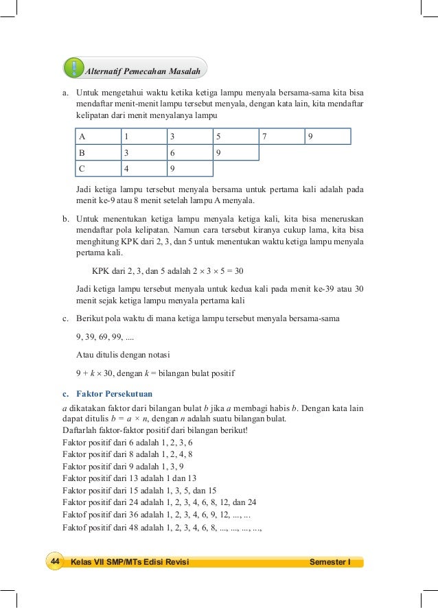 Soal Matematika Kelas 7 Semester 2 - Sumber Informasi