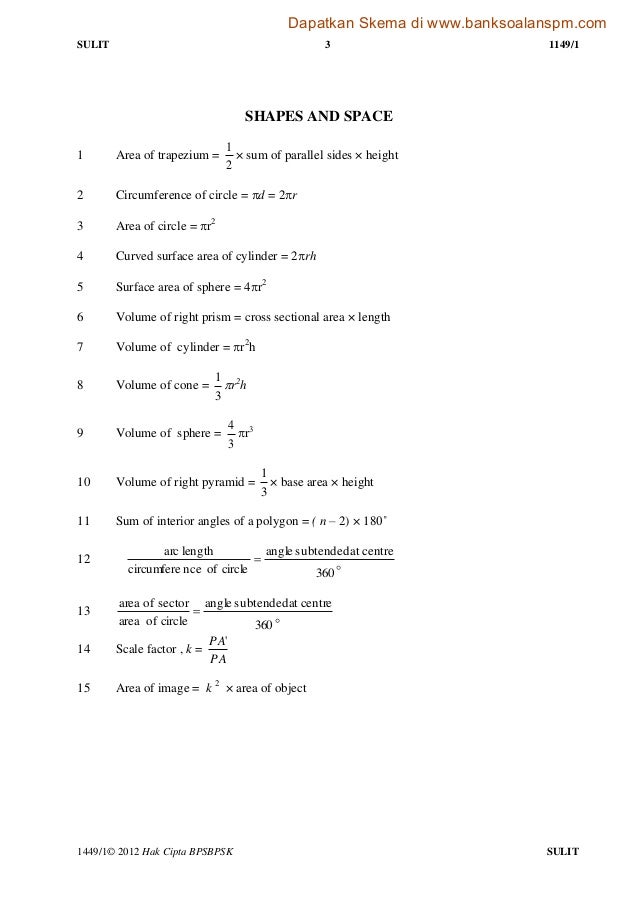 Matematik kertas 1
