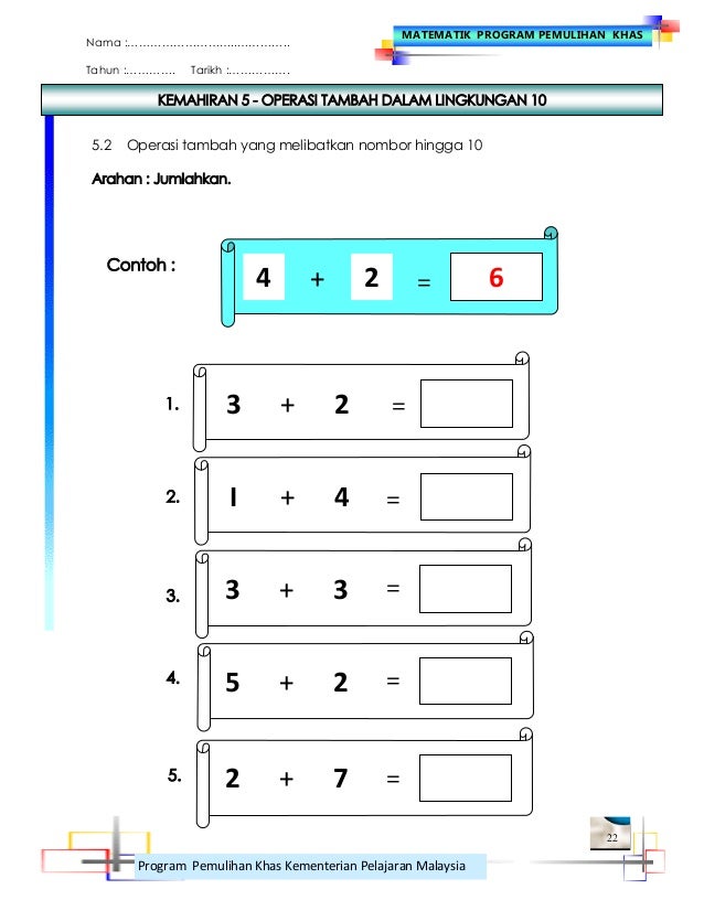 Soalan Masalah Matematik Tahun 1 - Resepi Book g
