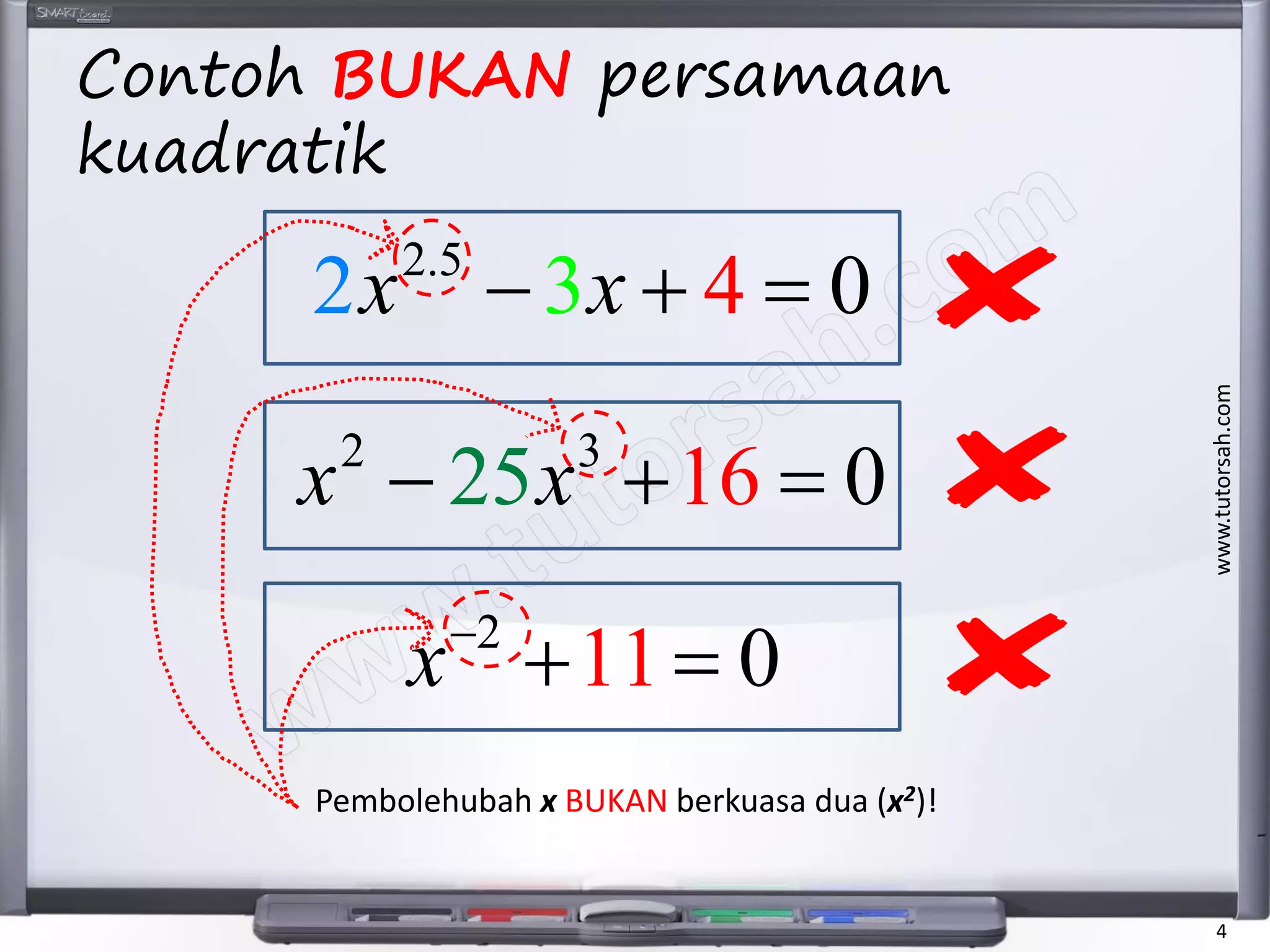 Matematik tambahan tingkatan 4 persamaan kuadratik {add math form 4 ...