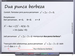 Quada Math Matematik tambahan tingkatan 4 persamaan kuadratik {add math form 4 ...