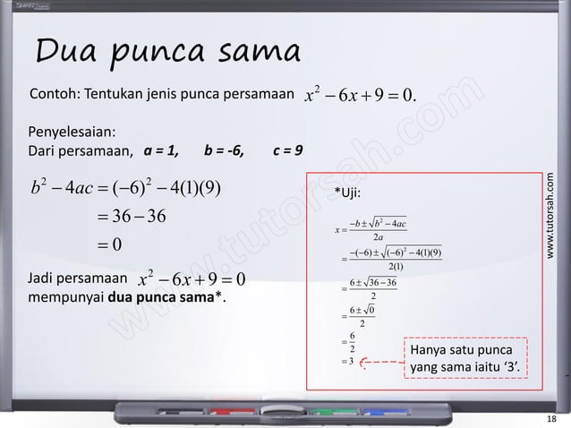Quada Math Matematik tambahan tingkatan 4 persamaan kuadratik {add math form 4 ...