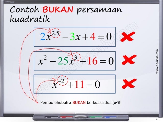 Matematik Tambahan Tingkatan 4 Persamaan Kuadratik Add Math Form 4
