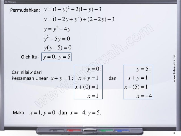 Matematik tambahan tingkatan 4 persamaan serentak {add maths form 4…