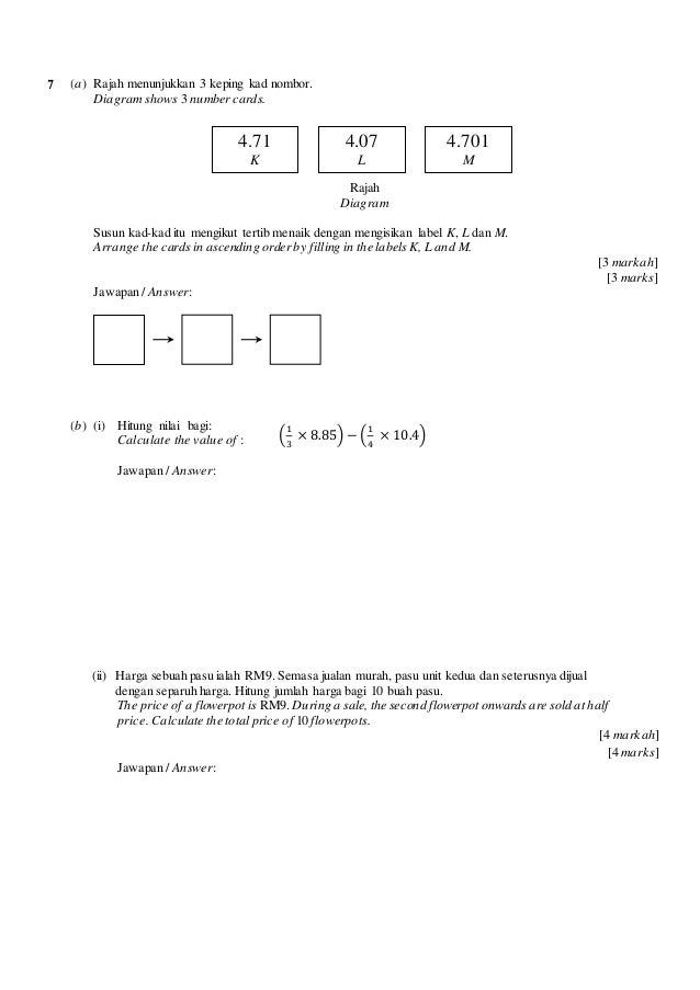 Matematik tingkatan 1 mid term