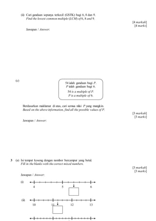 Matematik Tingkatan 1 Ulangkaji 1