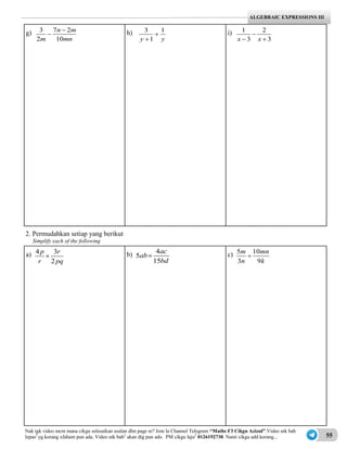 Matematik Tingkatan 3 Modul 1 2016