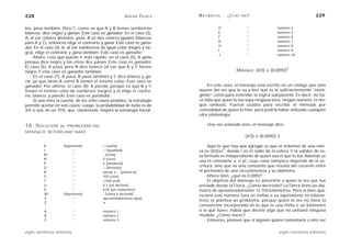228                                                   A D R I Á N PA E N Z A   M AT E M Á T I C A … ¿ E S T Á S   AHÍ?                                229

tos, pasa también. Pero C, como ve que A y B tienen sombreros                                 D                     “              número   4
blancos, dice negro y ganan. Este caso es ganador. En el caso (3),                            E                     “              número   5
A, al ver colores distintos, pasa. B ve dos colores iguales (blancos                          F                     “              número   6
para A y C), entonces elige el contrario y gana. Este caso es gana-                           G                     “              número   7
                                                                                              H                     “              número   8
dor. En el caso (4), A, al ver sombreros de igual color (negro y ne-
                                                                                              I                     “              número   9
gro), elige el contrario y gana también. Este caso es ganador.
                                                                                              J                     “              número   10
     Ahora, creo que puedo ir más rápido: en el caso (5), A gana
porque dice negro y los otros dos pasan. Este caso es ganador.
El caso (6), A pasa, pero B dice blanco (al ver que A y C tienen                                                                        3
negro. Y este caso es ganador también.                                                                      MENSAJE: (4/3) ␲ (0,0092)
     En el caso (7), A pasa, B pasa también y C dice blanco y ga-
na, ya que tanto A como B tienen el mismo color. Este caso es
ganador. Por último, el caso (8): A pierde, porque ve que B y C                     En este caso, el mensaje está escrito en un código que sólo
tienen el mismo color de sombrero (negro) y él elige el contra-                asume del ser que lo va a leer que es lo suficientemente “inteli-
rio, blanco, y pierde. Este caso es perdedor.                                  gente” como para entender la lógica subyacente. Es decir: no ha-
     Si uno mira la cuenta, de los ocho casos posibles, la estrategia          ce falta que quien lo lea sepa ninguna letra, ningún número, ni nin-
permite acertar en seis casos. Luego, la probabilidad de éxito es de           gún símbolo. Fueron usados para escribir el mensaje por
3/4, o sea, de un 75%, que, claramente, mejora la estrategia inicial.          comodidad de quien lo hizo, pero podría haber utilizado cualquier
                                                                               otra simbología.

18. SOLUCIÓN       AL PROBLEMA DEL                                                   Una vez aclarado esto, el mensaje dice:
MENSAJE INTERPLANETARIO
                                                                                                                   (4/3) ␲ (0,0092) 3

          K          Representa           + (suma)                                  Aquí lo que hay que agregar es que el volumen de una esfe-
          L               “               = (igualdad)                                       3
                                                                               ra es (4/3)␲r , donde r es el radio de la esfera. Y la validez de es-
          M               “               - (resta)                            ta fórmula es independiente de quien sea el que lo lea. Además se
          N               “               0 (cero)
                                                                               usa la constante ␲, o pi, cuyo valor tampoco depende de la es-
          P               “               x (producto)
          Q               “               ÷ (división)
                                                                               critura, sino que es una constante que resulta del cociente entre
          R               “               elevar a… (potencia)                 el perímetro de una circunferencia y su diámetro.
          S               “               100 (cien)                                Ahora bien: ¿qué es 0,0092?
          T               “               1.000 (mil)                               El objetivo del mensaje es advertirle a quien lo lea que fue
          U               “               0,1 (un décimo)                      enviado desde la Tierra. ¿Cómo decírselo? La Tierra tiene un diá-
          V               “               0,01 (un centésimo)                  metro de aproximadamente 12.750 kilómetros. Pero ni bien apa-
          W          Representa           , (coma o decimal)                   reciera este número (sea en millas o su equivalente en kilóme-
          Y               “               aproximadamente igual
                                                                               tros) se plantea un problema, porque quien lo lee no tiene la
          Z               “               ␲
                                                                               convención incorporada de lo que es una milla o un kilómetro
          A                “              número 1                             o lo que fuere. Había que decirle algo que no utilizara ninguna
          B                “              número 2                             medida. ¿Cómo hacer?
          C                “              número 3                                  Entonces, piensen que si alguien quiere comentarle a otro ser

siglo veintiuno editores                                                                                                            siglo veintiuno editores
 