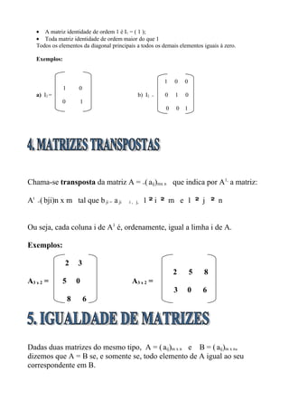 MatemáTica Matrizes [TaíS Andrade] | DOC