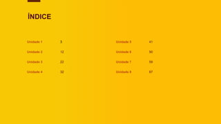 ÍNDICE
Unidade 1 3
Unidade 2 12
Unidade 3 22
Unidade 4 32
Unidade 5 41
Unidade 6 50
Unidade 7 59
Unidade 8 67
 